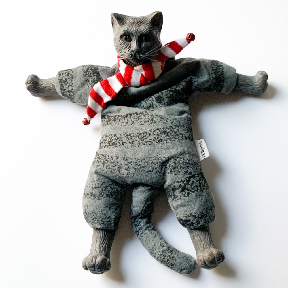 Vintage Grey Tabby Cat doll